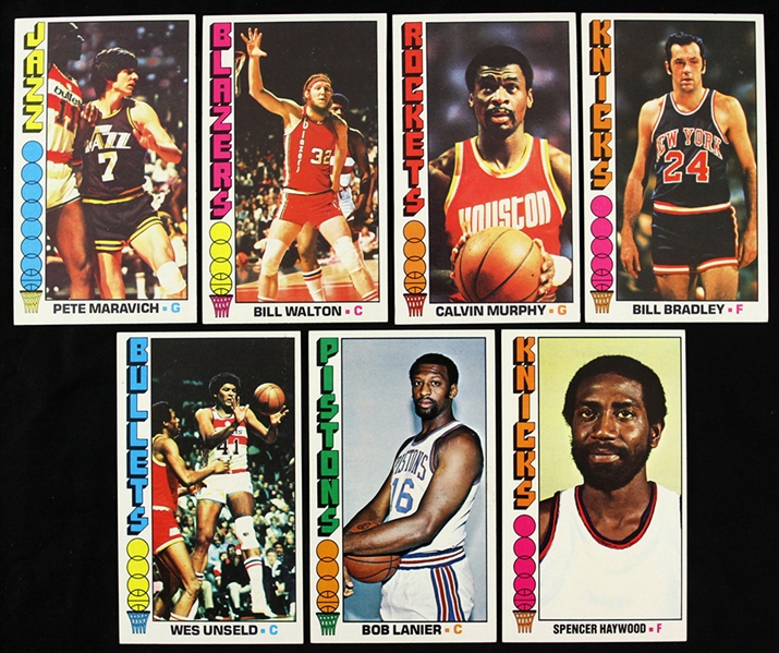 1976-77 Topps Basketball Trading Cards - Lot of 98 Cards
