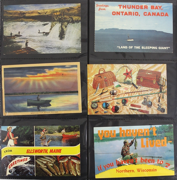 1910s-70s Fishing Postcard Collection - Lot of 500+ 