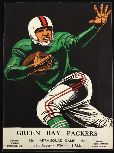 1956 Green Bay Packers Intra-Squad Game Monterrey Stadium Game Program "Bart Starr First Game As A Packer, 1st TD"