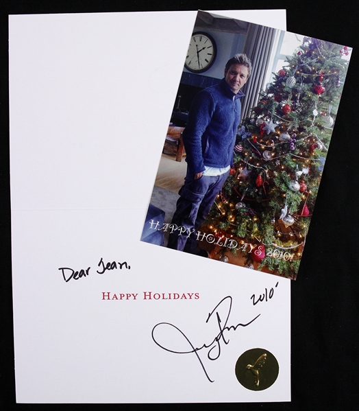 Jeremy Renner 5"x 7" Signed Holiday Card (JSA)