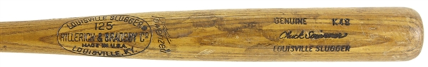 1977 Chuck Scrivener Detroit Tigers H&B Louisville Slugger Professional Model Game Used Bat (MEARS LOA)