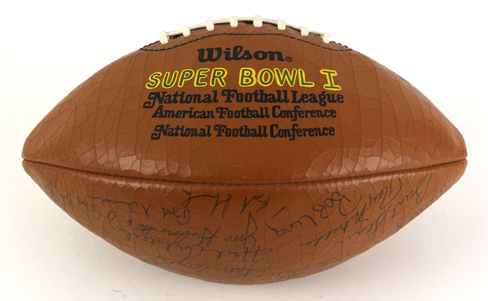 1966 Super Bowl I Champion Green Bay Packers Team Signed Football w/ 33 Signatures Including Bart Starr, Ray Nitschke, Jim Taylor & More (JSA)