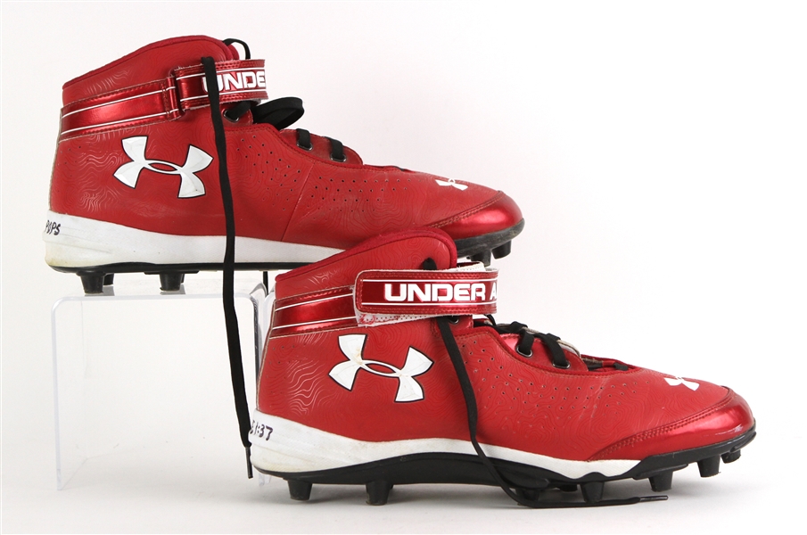 2012 Bryce Harper Washington Nationals Under Armour Cleats (MEARS LOA)