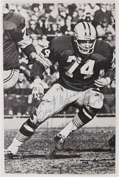 1970s Henry Jordan Green Bay Packers Signed 3.25" x 5" Photo (JSA)