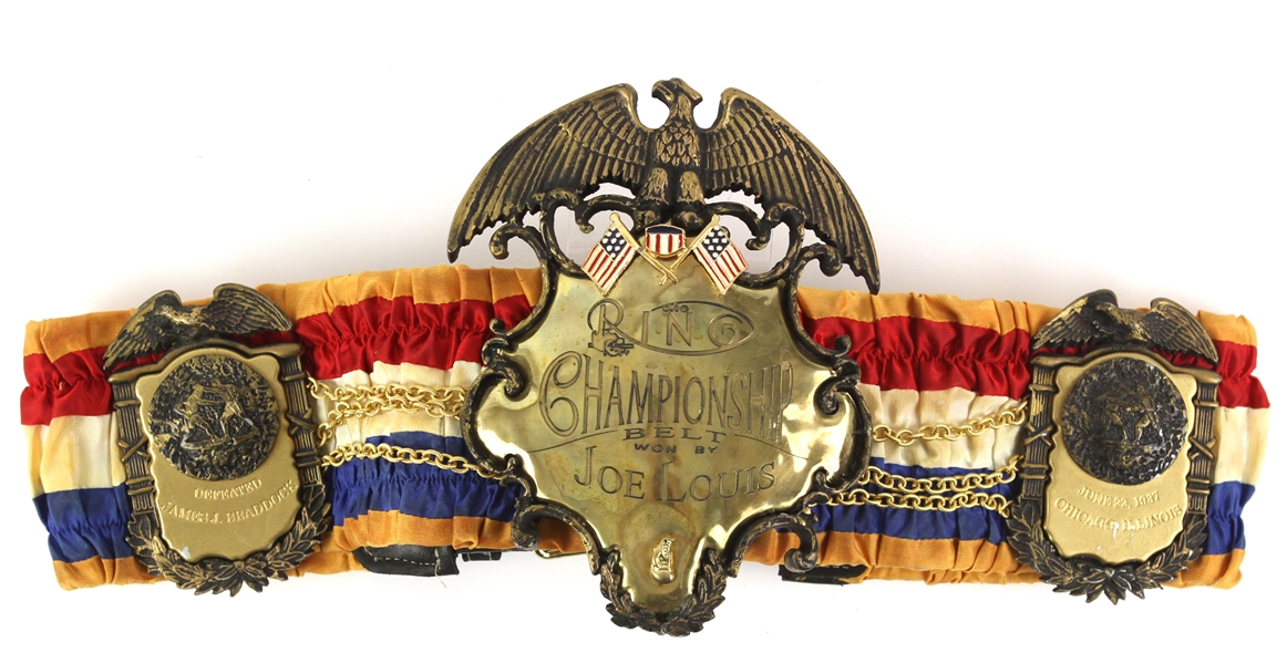 1937 Joe Louis World Heavyweight Champion Boxer Replica Title Belt 83/100