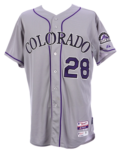 2015 Nolan Arenado Colorado Rockies Game Worn Road Jersey (MEARS A10/Team Letter)