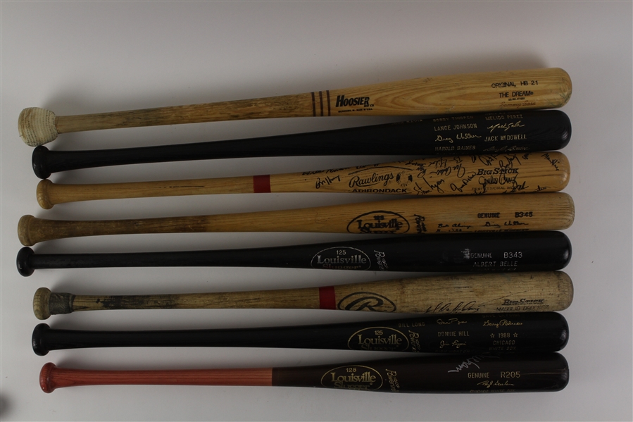 Chicago White Sox Game Used Bat w/ Some autographed Bats (8) (JSA)