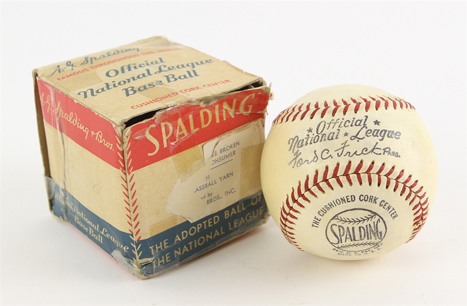 1949-51 Spalding Official National League Ford Frick Baseball w/ Original Box