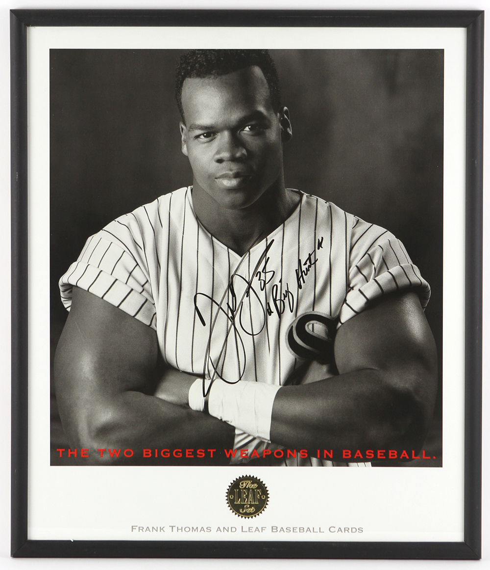 Frank Thomas Autographed and Framed Gray White Sox Jersey