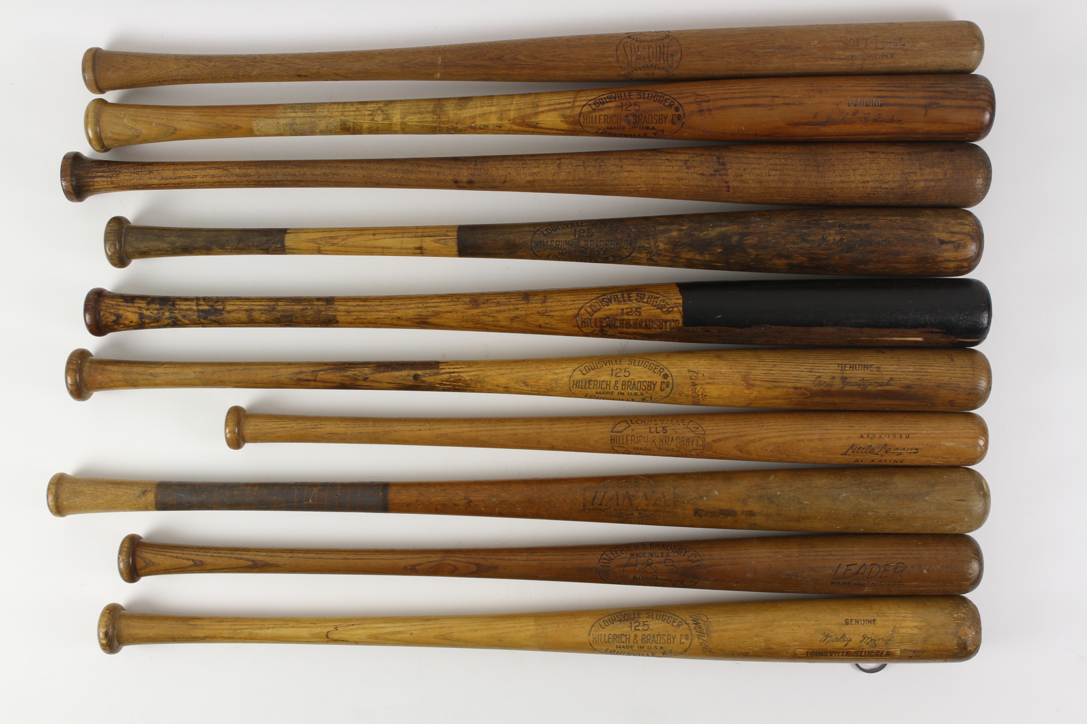 HILLERICH & BRADSBY 9 Roberto Clemente Leader H&B 35 Vintage Wood Baseball  Bat