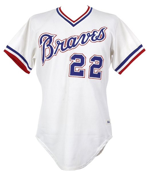 1983 Brett Butler Game Worn Atlanta Braves Jersey.  Baseball
