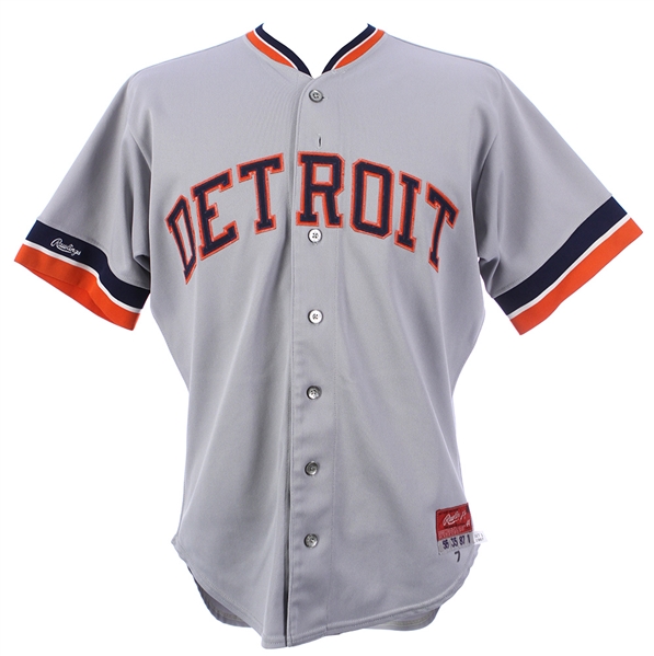 1987 Walt Terrell Detroit Tigers Game Worn Road Jersey (MEARS LOA)