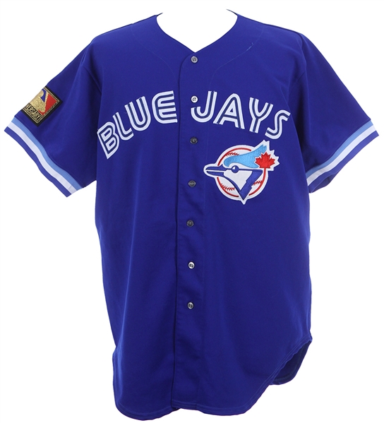 1994 Larry Hisle Toronto Blue Jays Game Worn Alternate Jersey w/ MLB 125th Anniversary Patch (MEARS LOA/Team COA)