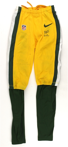 2015 Damarious Randall Green Bay Packers Signed Game Worn Uniform Pants (MEARS LOA/JSA) Rookie Season