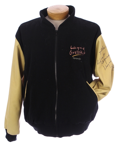 2000s Wayne Gretzky Edmonton Oilers Signed Wayne Gretzkys Toronto Letterman Style Jacket (JSA)