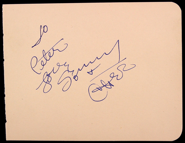 1970s Vintage Sonny & Cher Autograph 5”x7” Album Page (JSA)