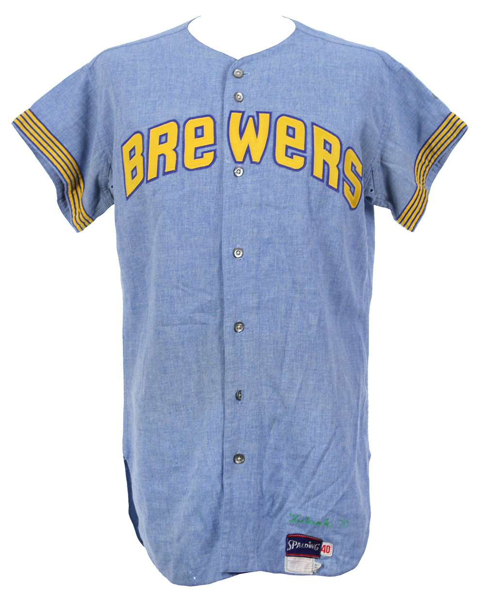 Lot Detail - 1970 Ted Kubiak Milwaukee Brewers Restored Game Worn Road  Jersey (MEARS LOA)