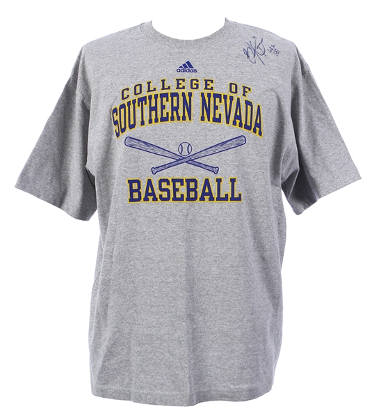 2010s Bryce Harper College of Southern Nevada Signed T Shirt (JSA)