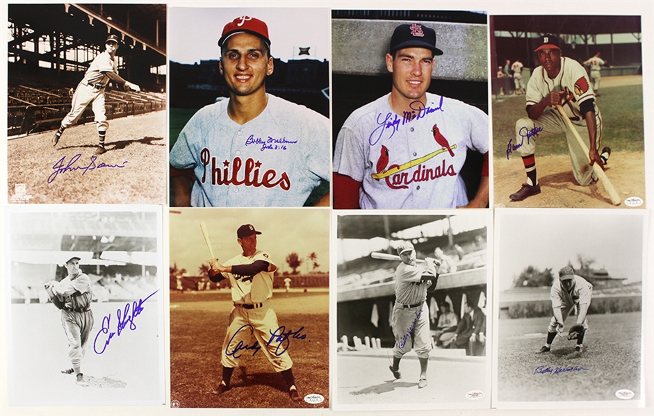 1940-1970s National League Baseball Signed Stars Photo Collection (21) (JSA)