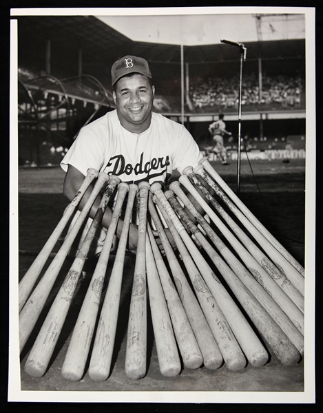 1953 Roy Campanella Brooklyn Dodgers 7" x 9" Original Photo