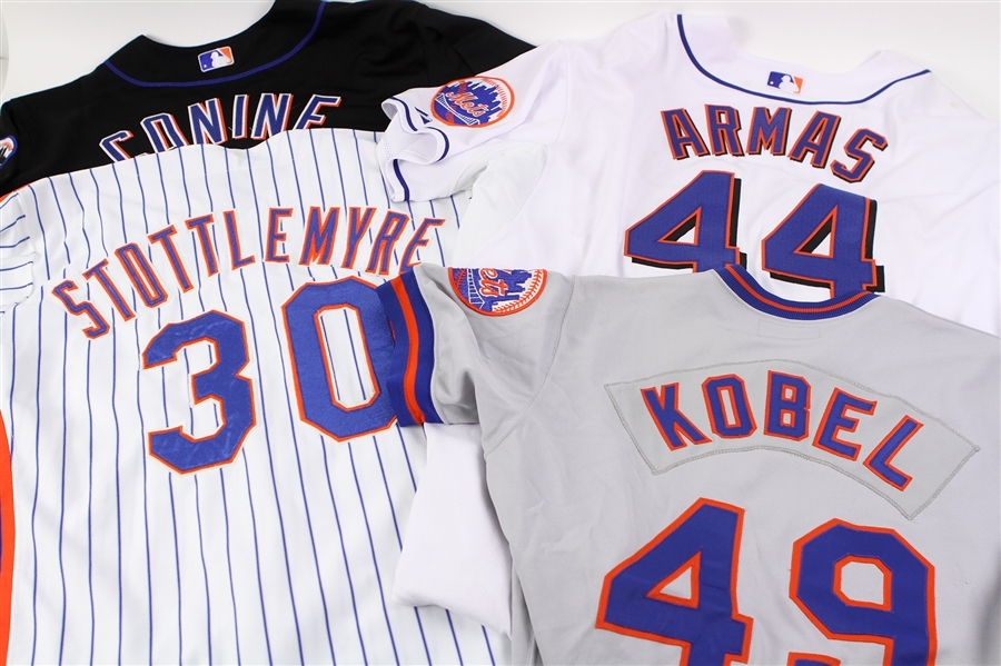 1980-2008 New York Mets Game Worn Jerseys - Lot of 10 w/ Jeff Kent, Mackey Sasser, Mel Stottlemyre & More (MEARS LOA)