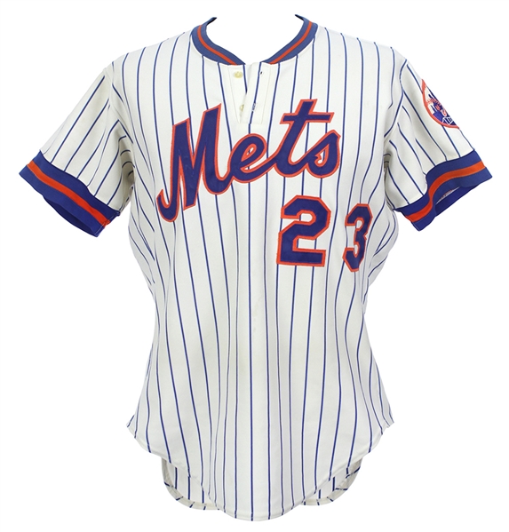 1982 Brian Giles/Doug Flynn New York Mets Home Jersey (MEARS LOA)