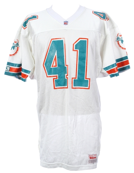 1993 Keith Byars Miami Dolphins Game Worn Road Jersey (MEARS LOA)