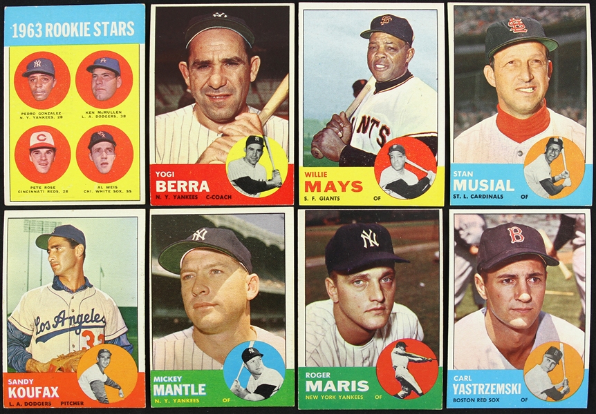 1963 Topps Basbeall Trading Cards Complete Set (576/576)