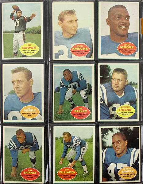 Lot Detail - 1960 Topps Football Trading Cards Complete Set (132/132)