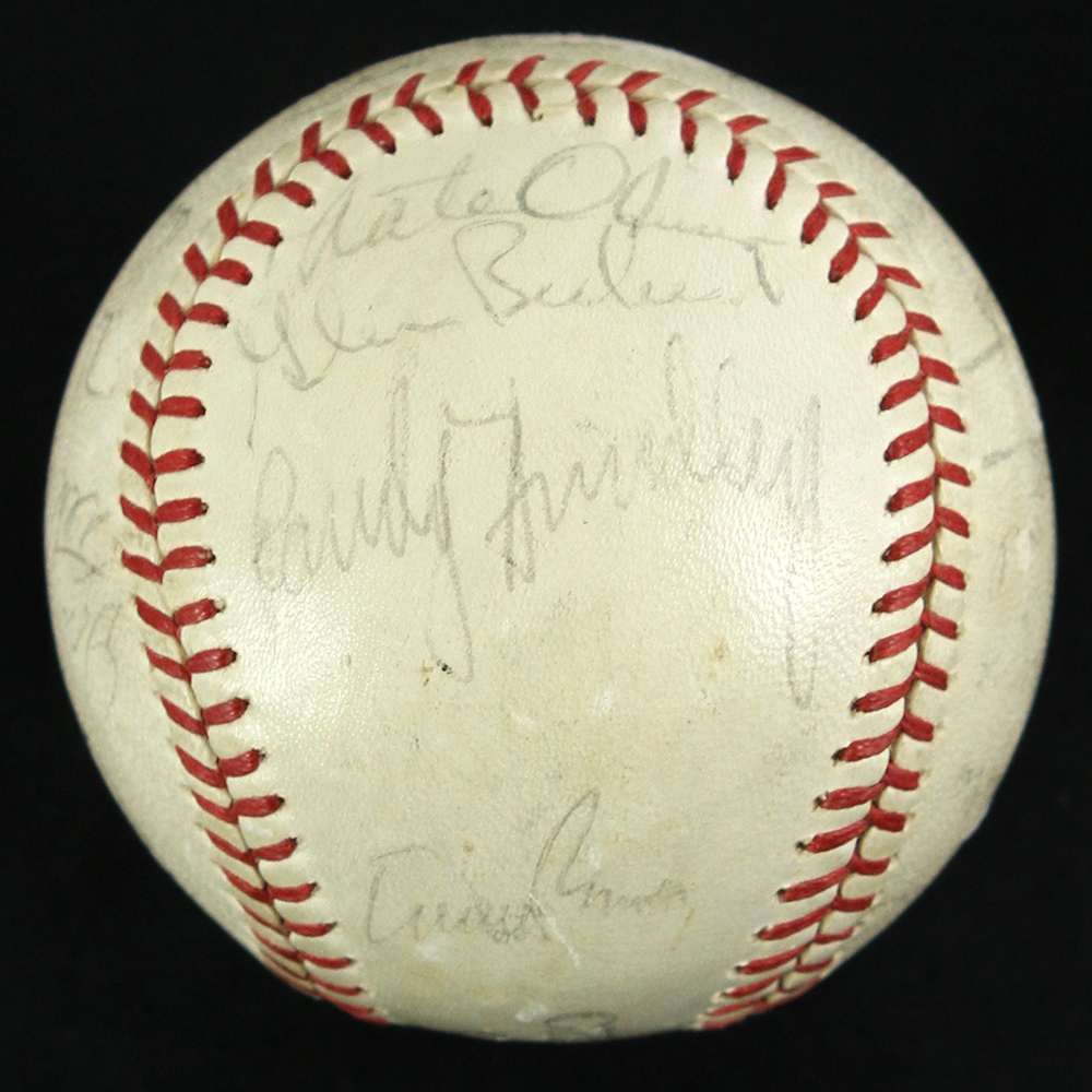 Lot Detail - 1969 Chicago Cubs Team Signed Baseball w/ 21 Signatures ...