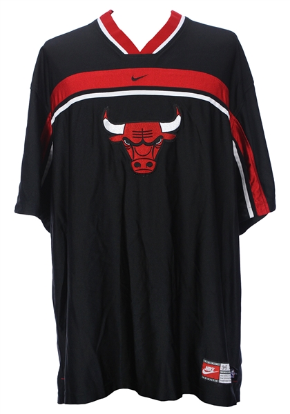 1980s-2000s Chicago Bulls Apparel & Memorabilia - Lot of 7 w/ Shorts, Shooting Shirt, Practice Jersey, NBA Finals Towel & More (MEARS LOA)