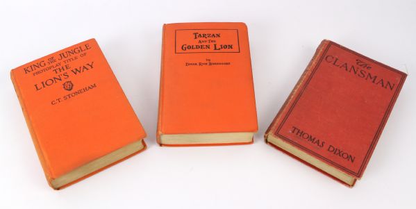 1905-32 Grosset & Dunlap Hardcover Book Collection - Lot of 3 w/ The Clansman, Tarzan & More