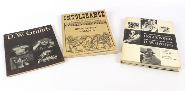 1965-72 DW Griffith Book Collection - Lot of 3 w/ Shot by Shot Analysis of Intolerance & More