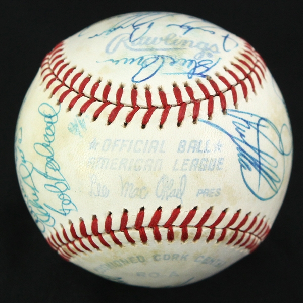 1980 Texas Rangers Team Signed OAL MacPhail Baseball w/ 19 Signatures Including Fergie Jenkins, Buddy Bell, Rusty Staub & More (JSA)