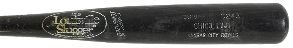 1993-95 Jose "Chico" Lind Kansas City Royals Louisville Slugger Professional Model Game Used Bat (MEARS LOA)