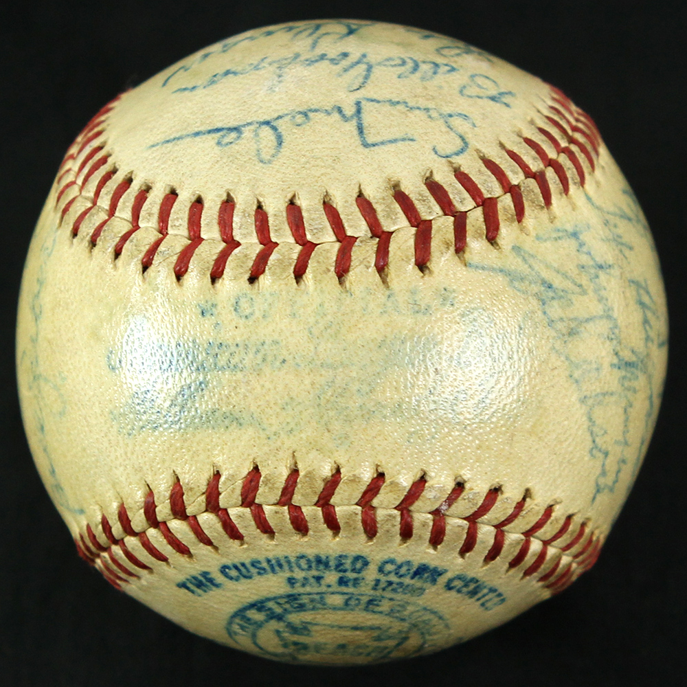 Lot Detail - 1947 Boston Red Sox Team Signed OAL Harridge Baseball w ...