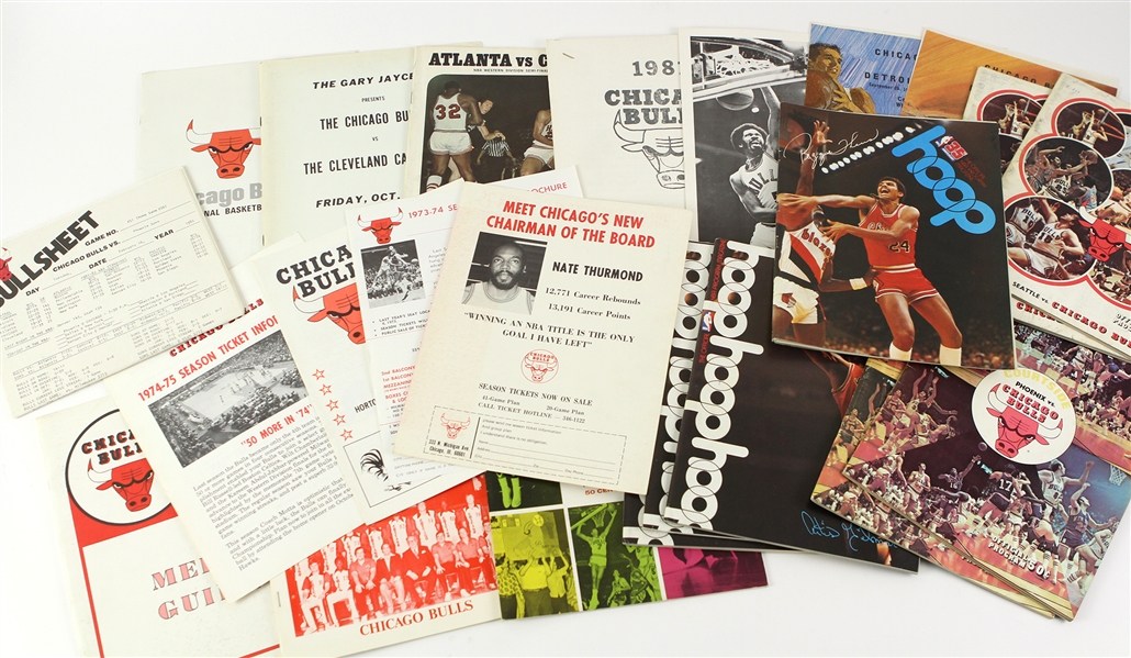 1960s-80s Chicago Bulls Publication Collection - Lot of 23 w/ Programs, Media Guides, Postseason & More