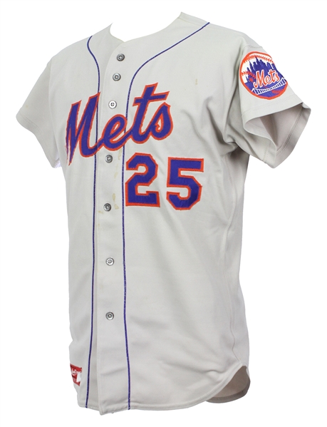 1975 Del Unser New York Mets Game Worn Road Jersey (MEARS LOA)