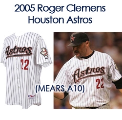 2005 Roger Clemens Houston Astros Game Worn Home Jersey (MEARS A10) "Provenance from PC Richards & Son Electronic Company"