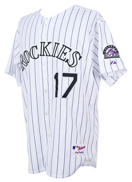 2005-08 Todd Helton Colorado Rockies Signed Game Worn Home Jersey (MEARS A10/JSA) "Provenance from PC Richards & Son Electronic Company"