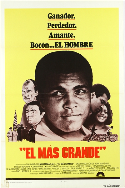 1977 Muhammad Ali The Greatest "El Mas Grande" 27" x 41" Spanish Language Movie Poster