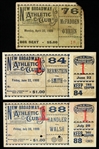 1900 New Broadway Athletic Club Boxing Tickets & Stub - Lot of 3 w/ McFadden, OBrien, Bernstein, Smith, Handler & Walsh