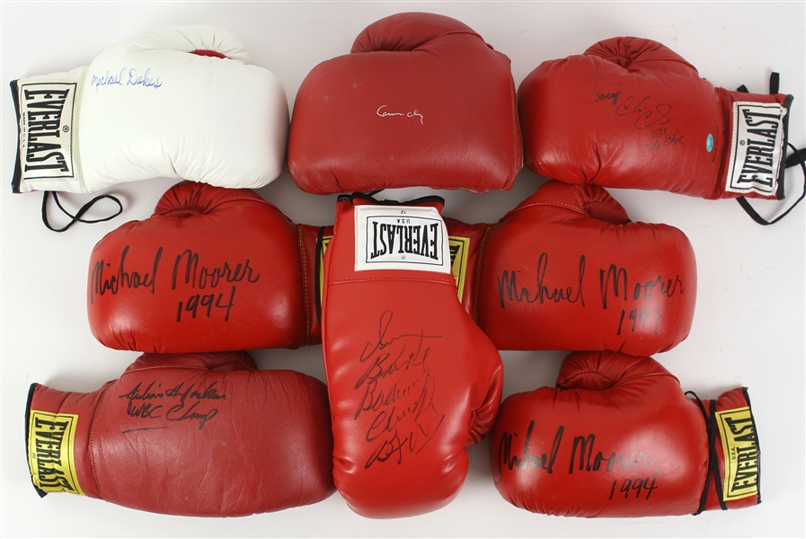 1960s to Present Autographed Boxing Glove Collection (12) (JSA)