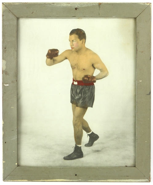 1930s Antique Boxing Framed 25”x31” Photos (2)