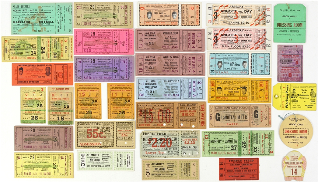 1940-1950s Boxing Ticket Collection (33)