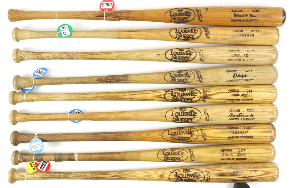 1980s-1990s Professional Model Game Used Bat Collection - Lot of 25 w/ Travis Fryman, Vida Blue, Buddy Bell, Lonnie Smith & More (MEARS LOA)