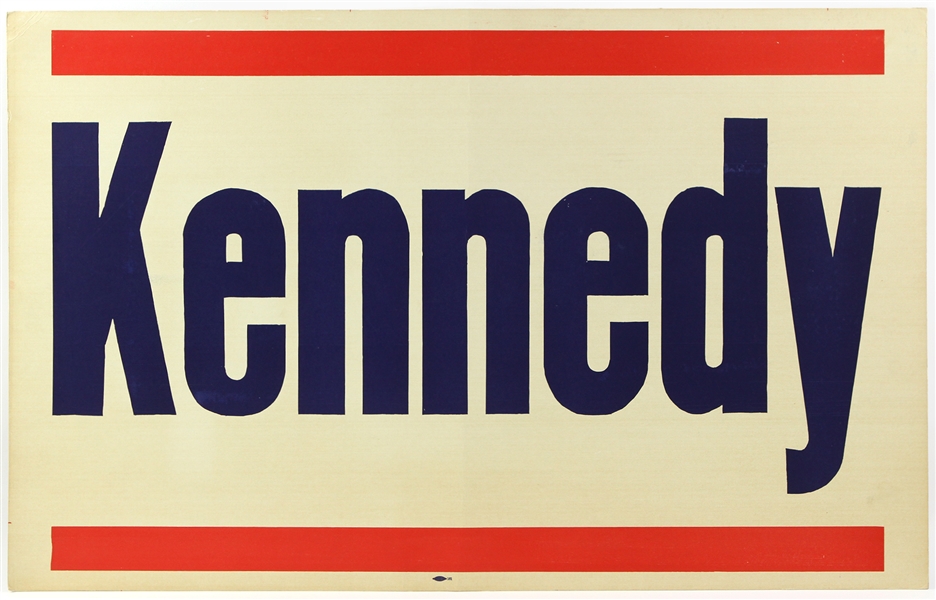 1968 Robert Kennedy “Kennedy” Large Campaign 28”x44” Sign