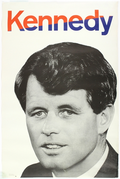 1968 Robert Kennedy For President Large Campaign 25”x38” Poster