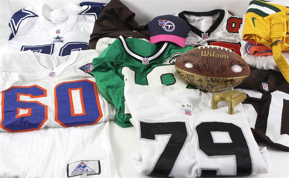 1990s-2000s Football Jerseys/Pants/Autographed Football (JSA)