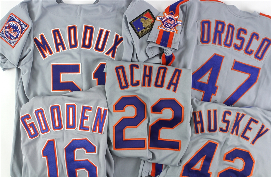 1986-1996 New York Mets Game Worn Jerseys Including Rick Aguilera, Dwight Gooden, and more (Lot of 8) (MEARS LOA)